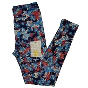 Lite blue floral leggings